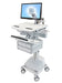 Ergotron StyleView - Cart for LCD display / keyboard / mouse / CPU / notebook / barcode scanner (open architecture) - medical - aluminium, zinc-plated steel, high-grade plastic - grey, white, polished aluminium - screen size: up to 24" - output: AC 230 V - 66 Ah - Lead Acid