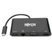 Tripp Lite USB 3.1 Gen 1 USB-C Adapter Converter Thunderbolt 3 Compatible 4K @ 30Hz - HDMI, VGA, USB-A Hub Port and Gigabit Ethernet, Black - Docking station - USB-C 3.1 - VGA, HDMI - GigE