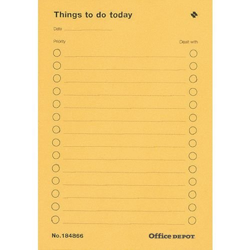 Best Value Office Depot Things to Do Today Pad A5 80gsm Ruled 5 Pieces of 40 Sheets