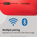 Kensington SureTrack - Mouse - optical - 4 buttons - wireless - 2.4 GHz, Bluetooth 3.0, Bluetooth 5.0 LE - USB wireless receiver - red