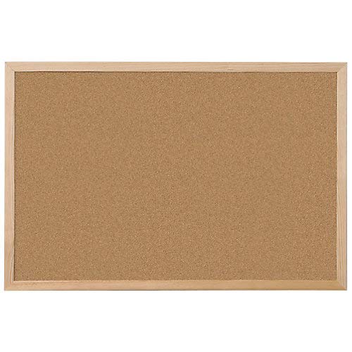 Viking Wall Mountable Cork Board 90 x 60cm Brown