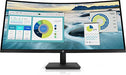 HP P34hc G4 - P-Series - LED monitor - curved - 34" - 3440 x 1440 WQHD @ 60 Hz - VA - 250 cd/m? - 3500:1 - 5 ms - HDMI, DisplayPort, USB-C - speakers - black