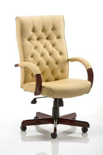 Chesterfield Executive Chair Cream Leather