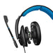 EPOS I SENNHEISER GSP 300 - Headset - full size - wired - 3.5 mm jack - noise isolating - black, blue