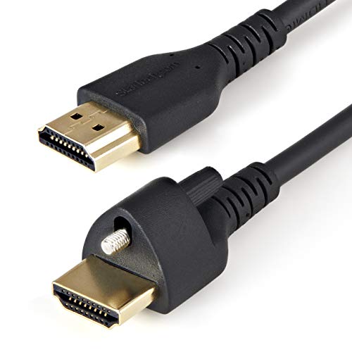 StarTech 2m 4K 60Hz HDR High Speed HDMI 2.0 Monitor Cable with Locking Screw Connector for Secure Connection with Ethernet