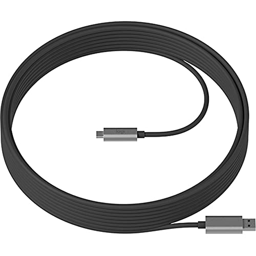 Logitech Strong - USB cable - USB Type A (M) to USB-C (M) - USB 3.1 - 10 m - plenum, Active Optical Cable (AOC)