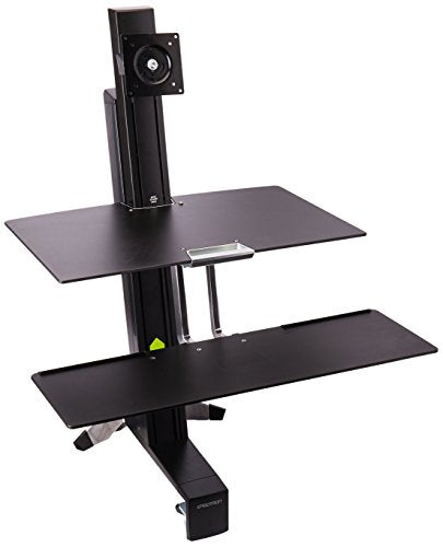 Ergotron WorkFit-S Single LD with Worksurface+ - Stand (tray, desk clamp mount, pivot, column) for LCD display / keyboard / mouse - screen size: up to 24"