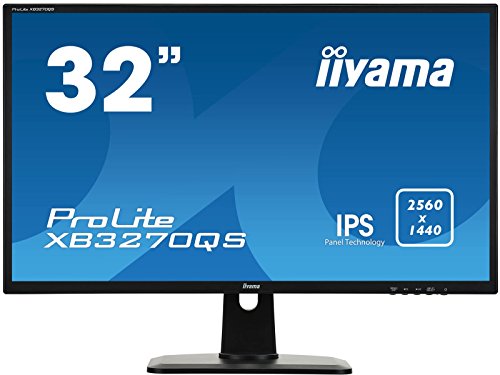 Best Value iiyama XB3270QS-B1 32" Prolite Height Adjustable IPS WQHD LED Monitor - Black