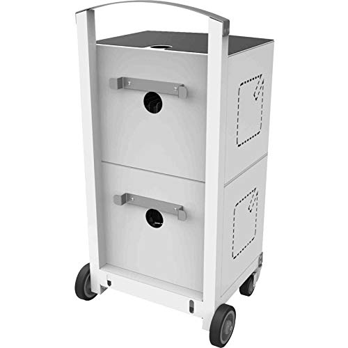 Compulocks CartiPad Duo Tablet / Laptop Charging Rolling Cart 32 Devices EU Power Plug - Cart (charge only) - for 32 tablets - welded steel - screen size: 13"