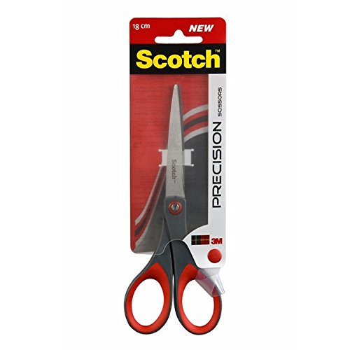 Best Value Scotch 278114 'Precision' Scissors - 18 cm, Grey/Red, 1 Pair