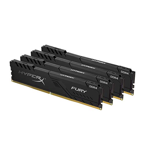 HyperX FURY - DDR4 - kit - 16 GB: 4 x 4 GB - DIMM 288-pin - 3000 MHz / PC4-24000 - CL15 - 1.35 V - unbuffered - non-ECC - black