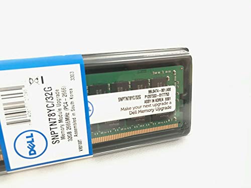 Dell - DDR4 - module - 32 GB - DIMM 288-pin - 2666 MHz / PC4-21300 - 1.2 V - registered - ECC - Upgrade - for PowerEdge C4140, Precision 7820, PowerEdge MX740, MX840, R430, R740, R7415, R840, R940