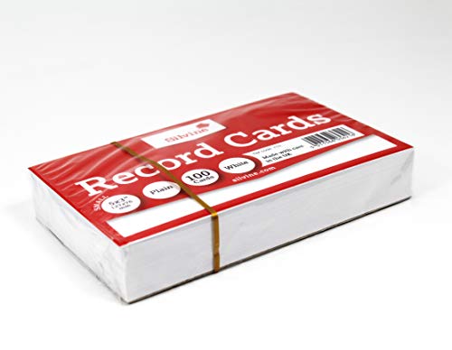 Valuex Record Cards 127X76Mm Plain White (Pack 100)