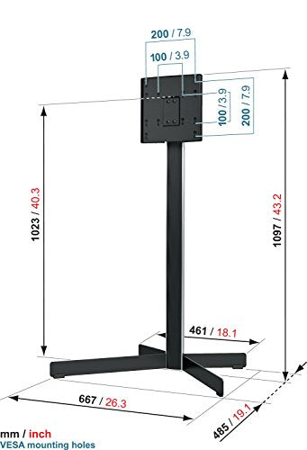 Vogel's Motion M EFF 8230 - Stand for LCD / plasma panel - black - screen size: 26"-37" - floor-standing