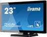 iiyama ProLite T2336MSC-B2 - LED monitor - 23" (23" viewable) - touchscreen - 1920 x 1080 Full HD (1080p) @ 60 Hz - IPS - 250 cd/m - 1000:1 - 5 ms - HDMI, DVI-D, VGA - speakers - black