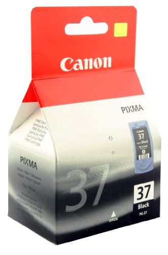 Canon PG-37 - 2145B001 - 1 x Black - Ink tank - For PIXMA iP1800,iP1900,iP2500,iP2600,MP140,MP190,MP210,MP220,MP470,MX300,MX310