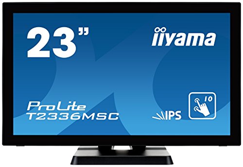 iiyama ProLite T2336MSC-B2 - LED monitor - 23" (23" viewable) - touchscreen - 1920 x 1080 Full HD (1080p) @ 60 Hz - IPS - 250 cd/m - 1000:1 - 5 ms - HDMI, DVI-D, VGA - speakers - black