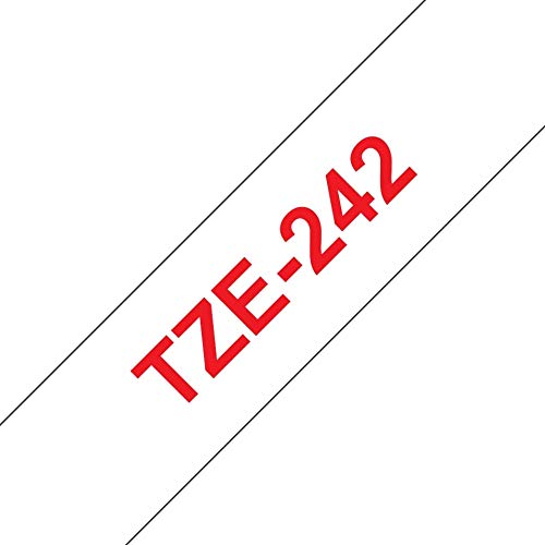 Brother TZe-242 - Standard adhesive - red on white - Roll (1.8 cm x 8 m) 1 roll(s) laminated tape - for Brother PT-D600, P-Touch PT-1880, D450, D800, E550, E800, P900, P950, P-Touch EDGE PT-P750