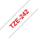 Brother TZe-242 - Standard adhesive - red on white - Roll (1.8 cm x 8 m) 1 roll(s) laminated tape - for Brother PT-D600, P-Touch PT-1880, D450, D800, E550, E800, P900, P950, P-Touch EDGE PT-P750