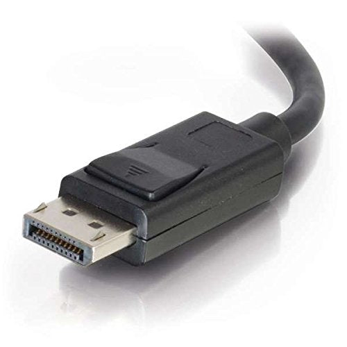 C2G 7M 8K DisplayPort-Kabel mit Verriegelungslaschen 8K UHD Ultra High Definition DisplayPort-Stecker-zu-Stecker-Computermonitorkabel Schwarz