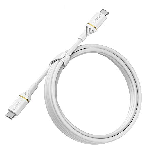 OtterBox Standard - USB cable - USB-C (M) to USB-C (M) - USB 2.0 - 3 A - 2 m - Power Delivery support - cloud dust white