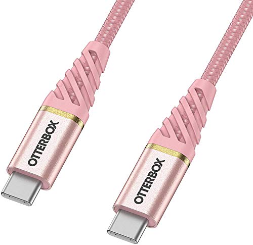 OtterBox Premium - USB cable - USB-C (M) to USB-C (M) - USB 2.0 - 3 A - 1 m - Power Delivery support - shimmer rose pink