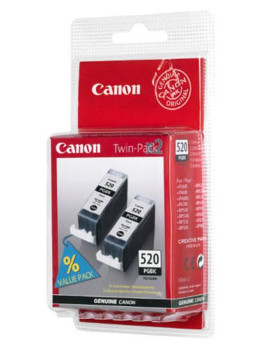 Canon PGI-520 PGBK - 2932B012 - 1 x Black - Twinpack - Ink tank - For PIXMA iP3600,iP4700,MP540,MP550,MP560,MP620,MP630,MP640,MP980,MP990,MX860,MX870