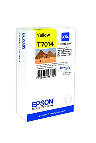 Epson T7014 - XXL size - yellow - original - blister - ink cartridge - for WorkForce Pro WP-4015 DN, WP-4095 DN, WP-4515 DN, WP-4525 DNF, WP-4595 DNF