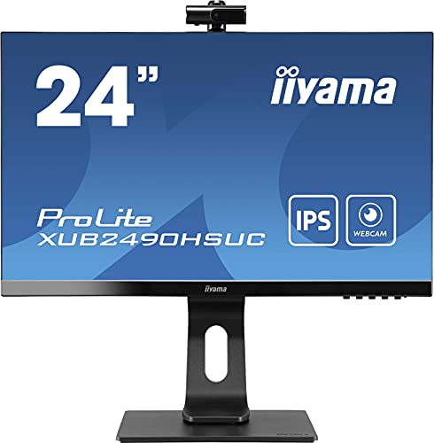 iiyama ProLite XUB2490HSUC-B1 - LED monitor - 24" (23.8" viewable) - 1920 x 1080 Full HD (1080p) @ 60 Hz - IPS - 250 cd/m - 1000:1 - 4 ms - HDMI, VGA, DisplayPort - speakers - black