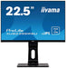 iiyama ProLite XUB2395WSU-B1 - LED monitor - 22.5" - 1920 x 1200 WUXGA @ 75 Hz - IPS - 250 cd/m - 1000:1 - 4 ms - HDMI, VGA, DisplayPort - speakers - black