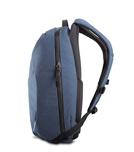 STM Myth 15 Inch Backpack Notebook Case Slate Blue and Black Slingtech Cable Ready Luggage Pass Through with Comfort Carry Scratch Resistant Water Res