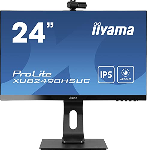 iiyama ProLite XUB2490HSUC-B1 - LED monitor - 24" (23.8" viewable) - 1920 x 1080 Full HD (1080p) @ 60 Hz - IPS - 250 cd/m - 1000:1 - 4 ms - HDMI, VGA, DisplayPort - speakers - black