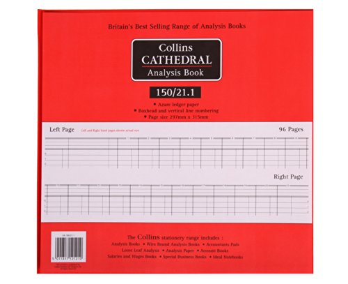 Best Value Collins Debden Ltd 061357 Cathedral Analysis Book, 20 Cash Columns, 297 x 315 mm, 96 Pages