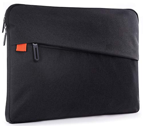 STM Gamechange 15 Inch Apple Macbook Pro Notebook Sleeve Case Black Smooth Design Lines Angled Exterior Front Pocket