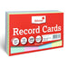 Best Value Silvine 5x3" Multi-coloured Record Cards - Lined with headline, 100 cards per pack. Ref 553AC (127 x 76mm)