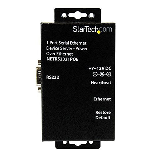 Best Value Startech.com 1 Port RS232 Serial Ethernet Device Server - PoE Power Over Ethernet - Serial over IP Device Server Adapter - PoE-Powered (NETRS2321POE)