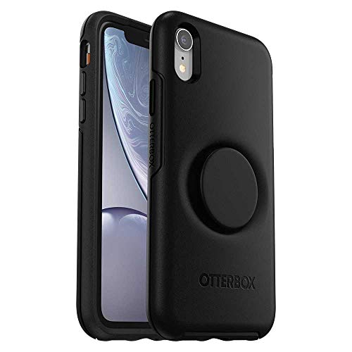 OtterBox Otter + Pop Symmetry Series - Back cover for mobile phone - polycarbonate, synthetic rubber - black - for Apple iPhone XR