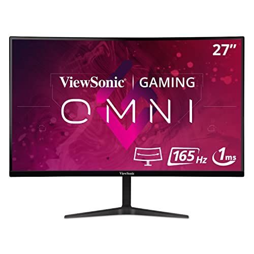 Viewsonic VX2718-2KPC-MHD - Gaming - LED monitor - curved - 27" - 2560 x 1440 QHD @ 165 Hz - VA - 250 cd/m? - 4000:1 - 1 ms - HDMI, DisplayPort - speakers