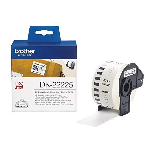 Brother DK-22225 - Paper - black on white - Roll (3.8 cm x 30.5 m) 1 roll(s) continuous labels - for Brother QL-1050, QL-1060, QL-500, QL-550, QL-560, QL-570, QL-580, QL-700