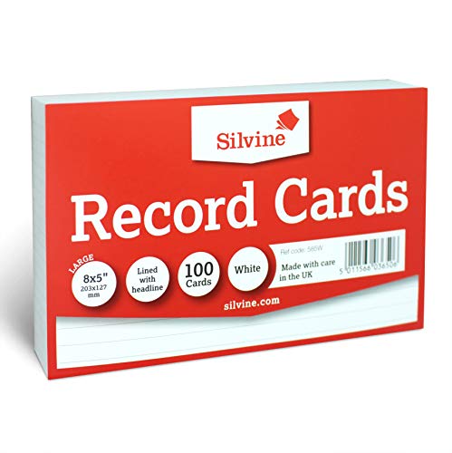 Valuex Record Cards Ruled Both Sides 8X5In 203X127Mm White (Pack 100)