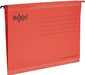 Rexel 2115589 Classic Reinforced A4 Suspension File, 150 Sheet Capacity, 15 mm V-Base Recycled Card, Pack of 25, Red