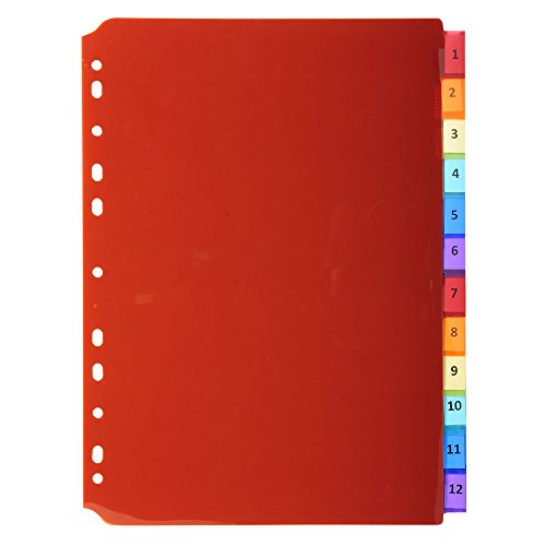 Best Value Exacompta PP Dividers, A4, 12 Parts - Multi-coloured