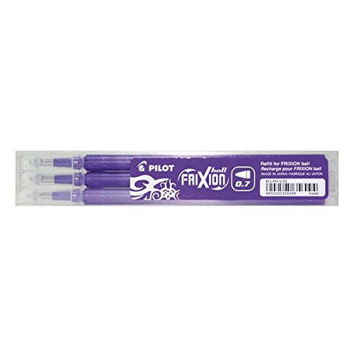 Best Value Pilot 75300308 Refills for Frixion Rollerball 0.7 mm (Pack of 3) - Violet