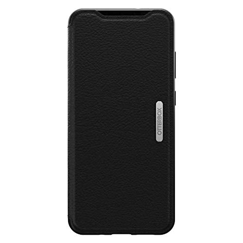 OtterBox Strada Series - Flip cover for mobile phone - leather, polycarbonate - shadow black - for Samsung Galaxy S20+, S20+ 5G