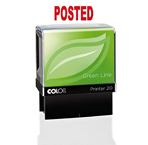 Best Value COLOP Printer 20 Posted Green Line Stamp - Red Ink