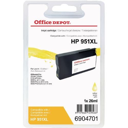 Best Value Office Depot Compatible Hewlett Packard No. 951XL Yellow Ink Cartridge