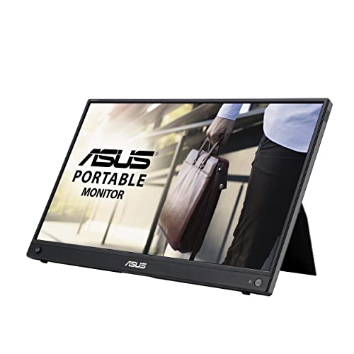 ASUS ZenScreen GO MB16AWP - LED monitor - 15.6" - portable - 1920 x 1080 Full HD (1080p) @ 60 Hz - IPS - 250 cd/m² - 1000:1 - 5 ms - Mini HDMI, USB-C - speakers - gun metal black