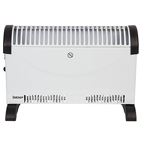 Best Value Igenix IG5200 Portable Electric Convector Heater with Adjustable Thermostat, Freestanding Radiator Ideal for Home or Office, 2000 W, White