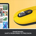 Logitech POP with Emoji Ambidextrous 4000 DPI 4 Buttons Bluetooth Wireless Optical Mouse Blast Yellow