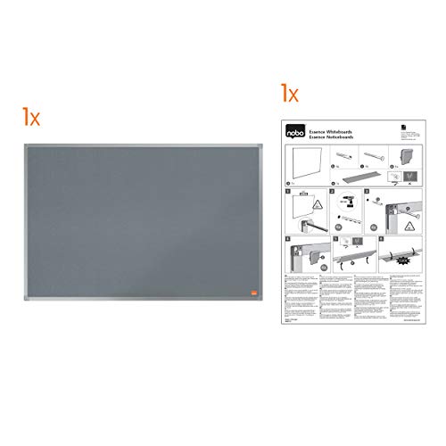 Nobo Essence Grey Felt Notice Board 600X450Mm Dd